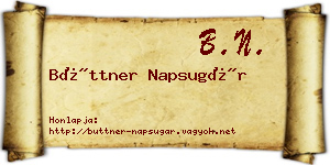 Büttner Napsugár névjegykártya